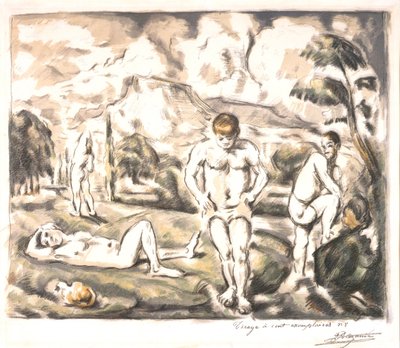 Les Baigneurs (grande planche) - Paul Cézanne